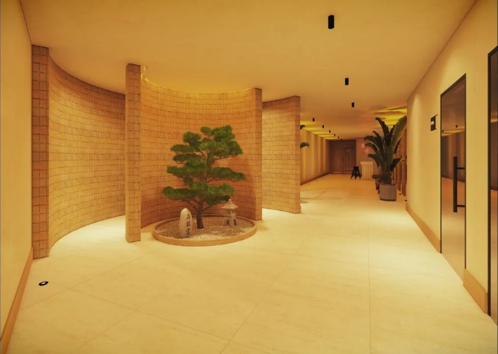 Zen koridoru ve iç avlu — Batman spa merkezi